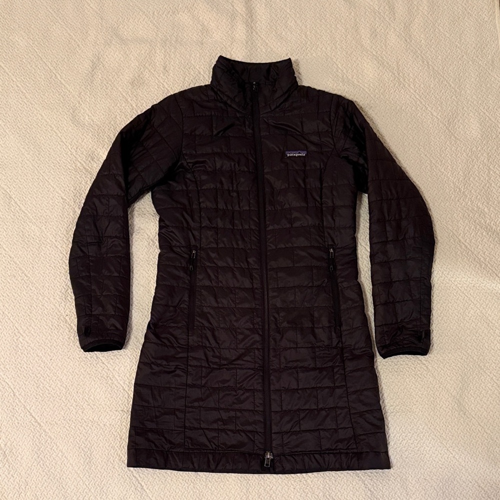 Patagonia Women’s Nano Puff Parka (Long) Black – Size S – Excellent